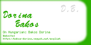 dorina bakos business card